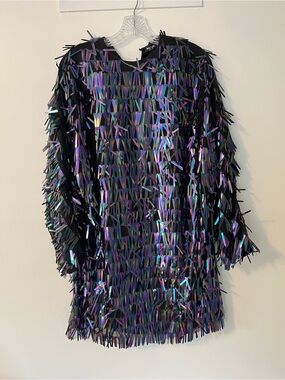 Nasty Gal Black Sequin Disco Dress